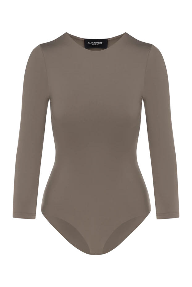 Bodysuit Bianca brown with long sleeves