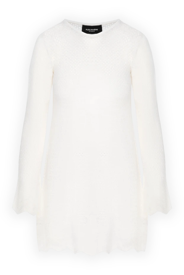 White openwork cotton dress