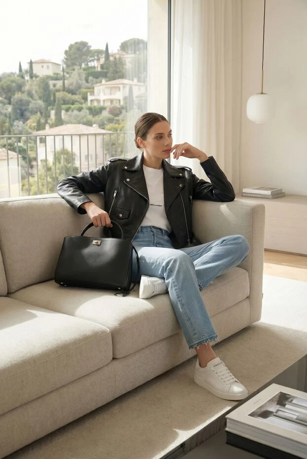 Dolce & Gabbana куртка жіноча чорна косуха 184876 - фото 2