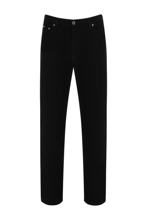 Dolce & Gabbana men's black cotton jeans with logo 184885 - photo 1