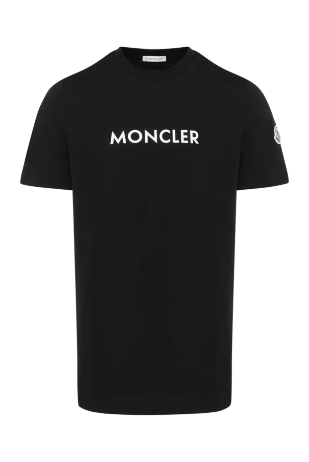 Moncler men's black t-shirt with logo 184937 - photo 1