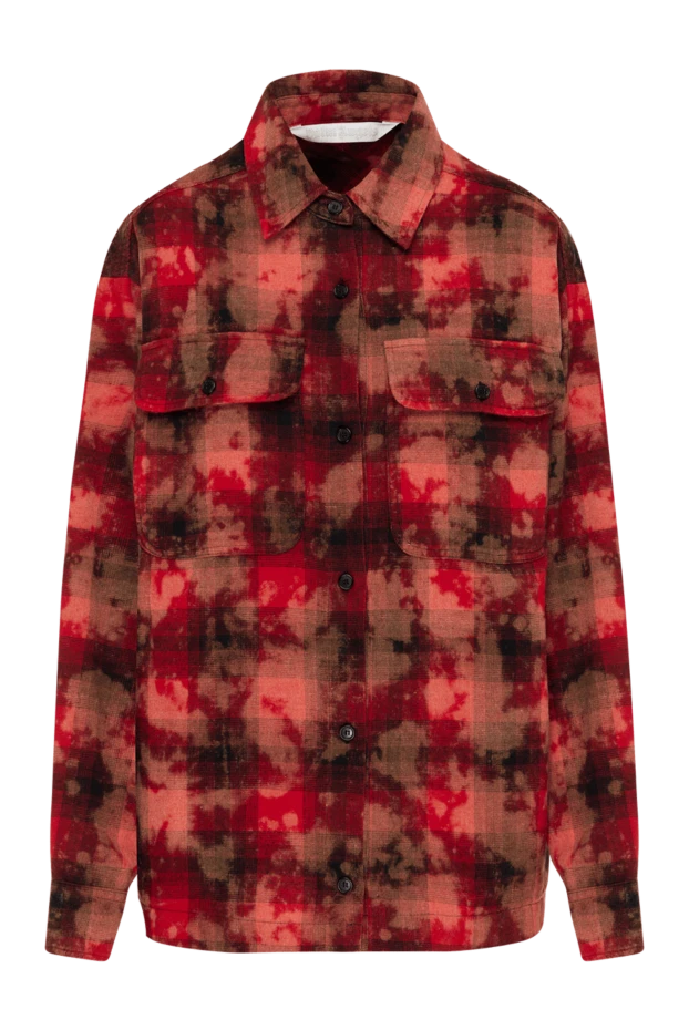 Palm Angels women's red and black checkered shirt with logo 184984 - photo 1