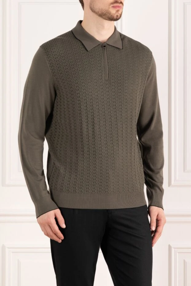 Stefano Ricci green long sleeve polo with alligator logo 184989 - photo 3