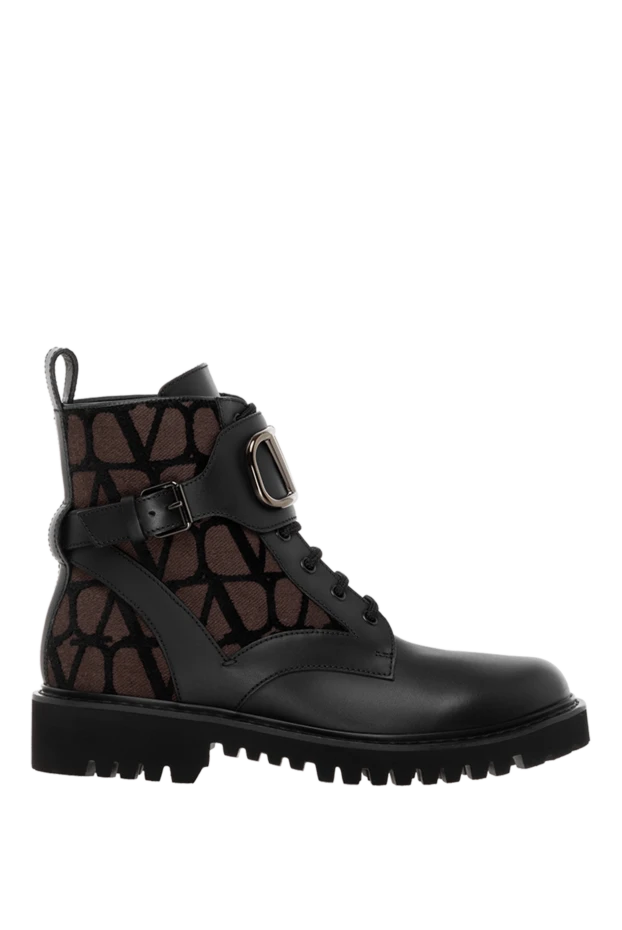 Valentino high black leather boots with logo 184997 - photo 1