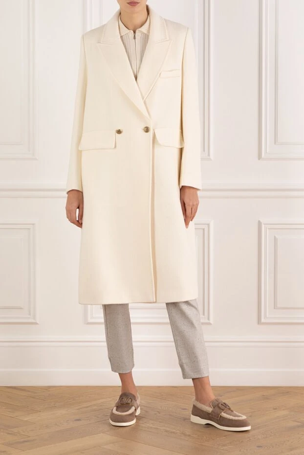 Interdee women's long white wool coat 185000 - photo 2