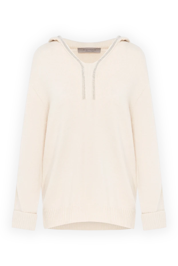 D.Exterior women's beige hoodie with hood 185019 - photo 1