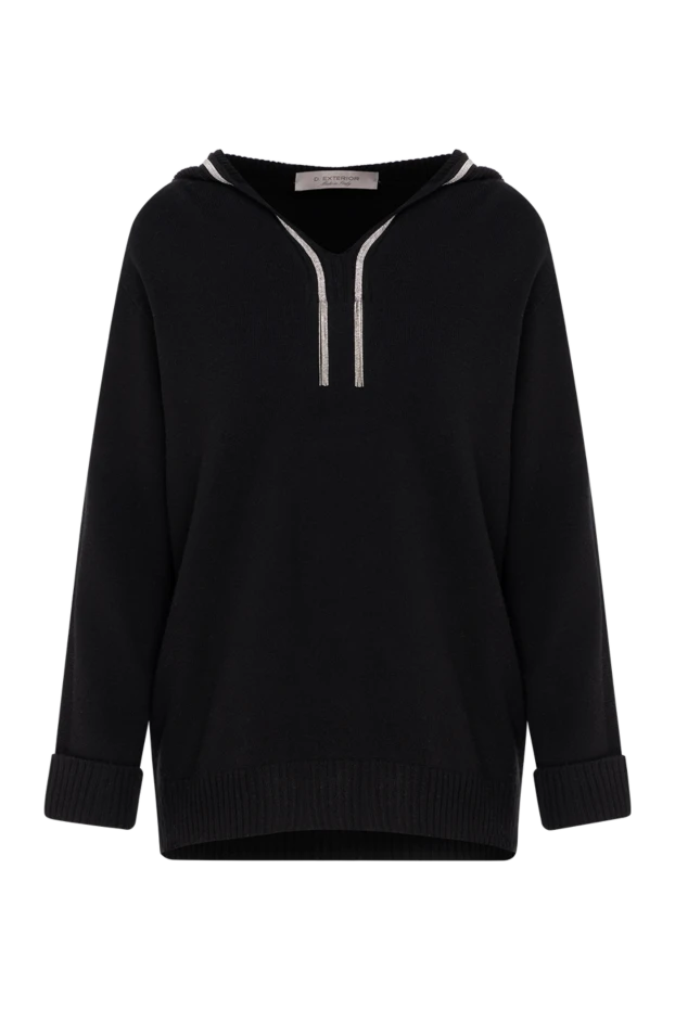 D.Exterior women's black hoodie with hood 185020 - photo 1