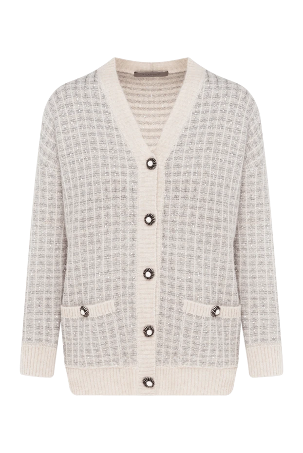 D.Exterior women's checkered cardigan with buttons 185022 - photo 1