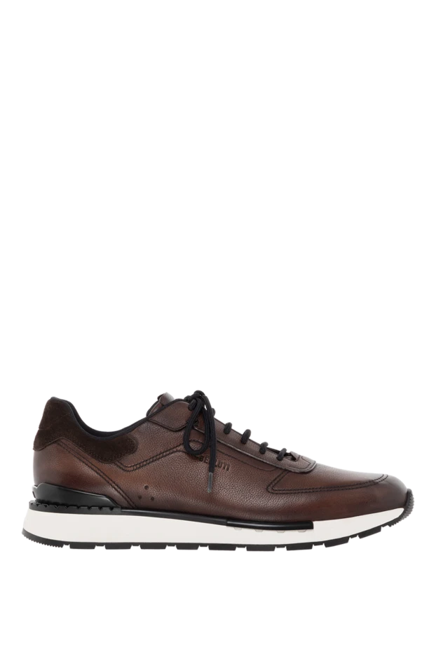 Berluti men's brown leather fast track sneakers 185035 - photo 1