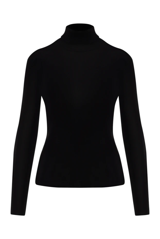 Women's black cashmere and silk golf