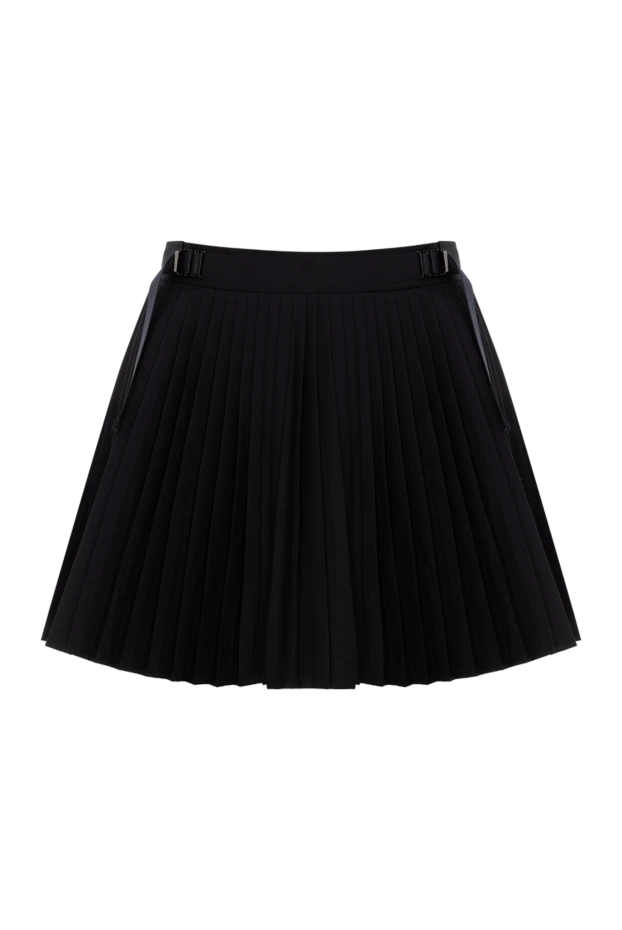 Black pleated mini skirt