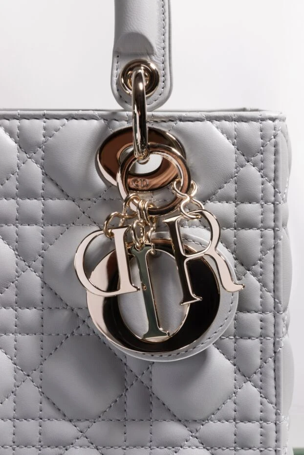 Dior medium lady bag in lambskin, gray 185050 - photo 2
