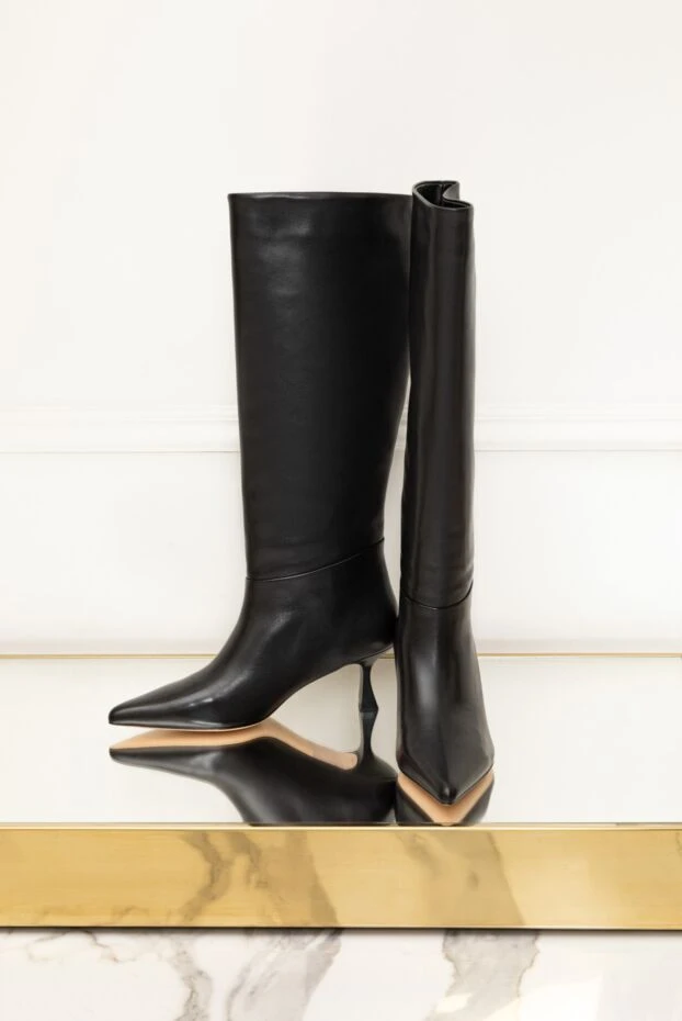 Fleur de Paris чоботи на невисокому підборі чорні 185098 - фото 2