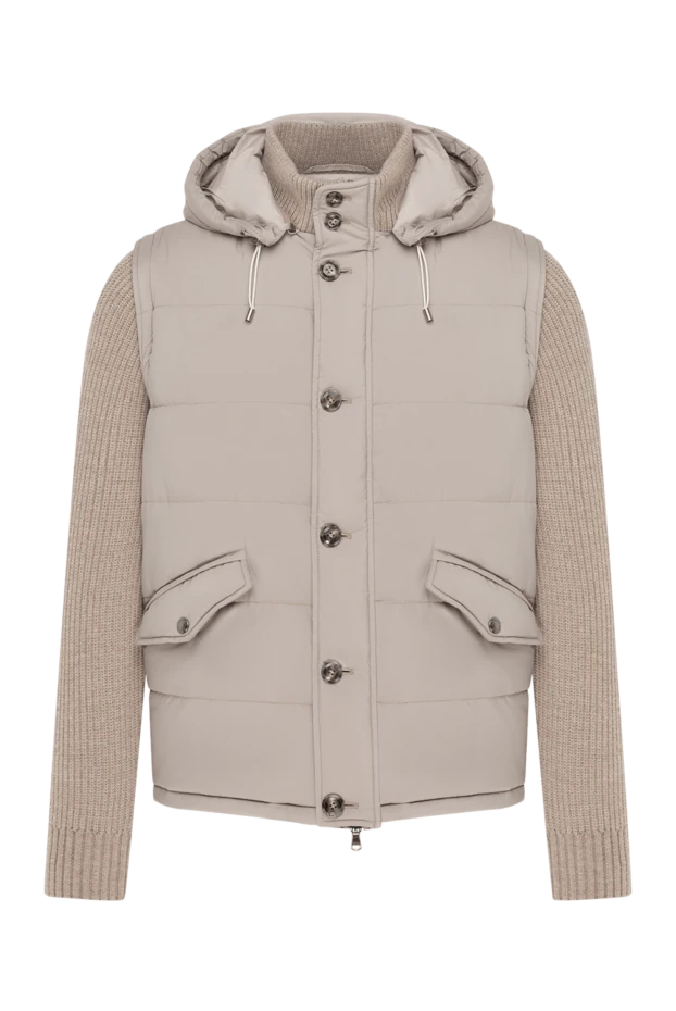 Barba Napoli men's beige jacket with hood 185108 - photo 1