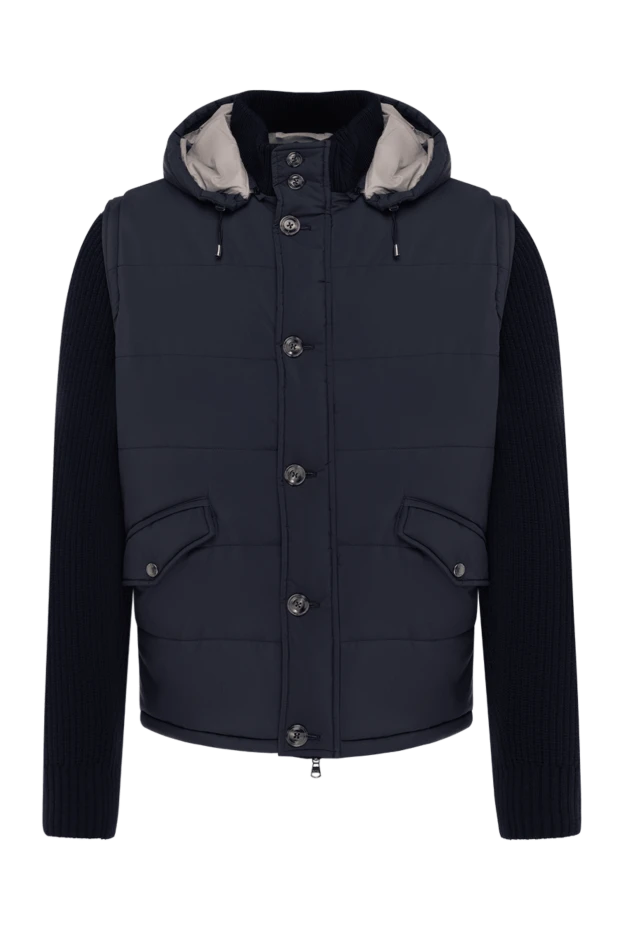 Barba Napoli men's blue jacket with hood 185109 - photo 1