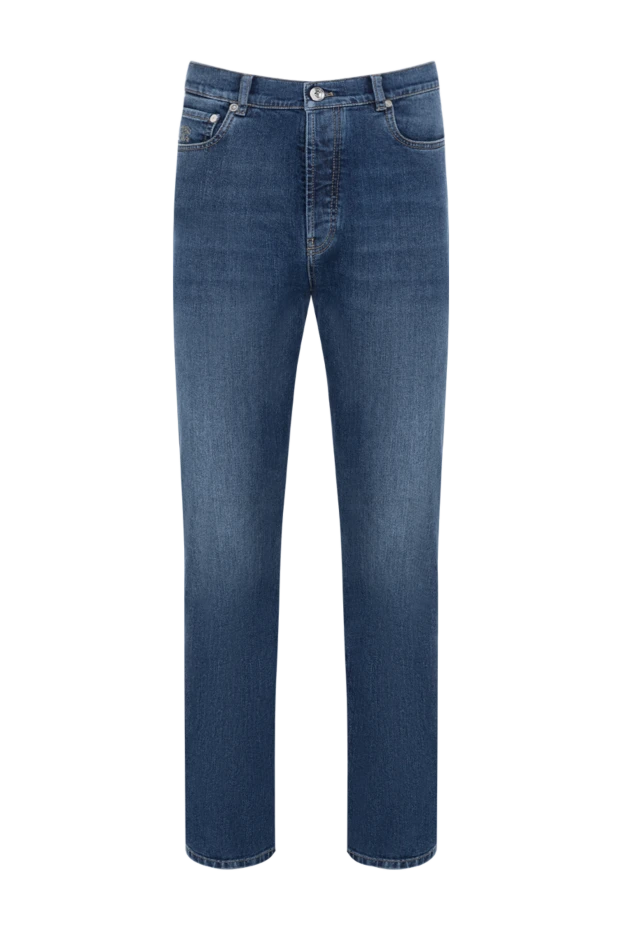 Brunello Cucinelli men's blue jeans with a worn effect 185114 - photo 1