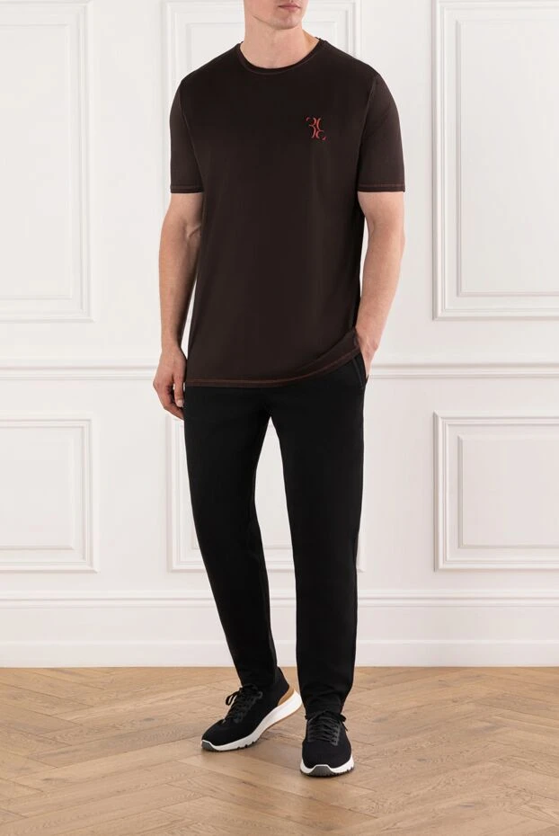 Brunello Cucinelli basic black men's joggers for everyday style 185131 - photo 2