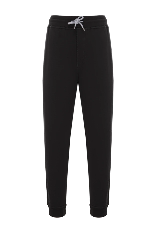 Brunello Cucinelli men's black sweatpants with elastic waistband and cuffs 185132 - photo 1