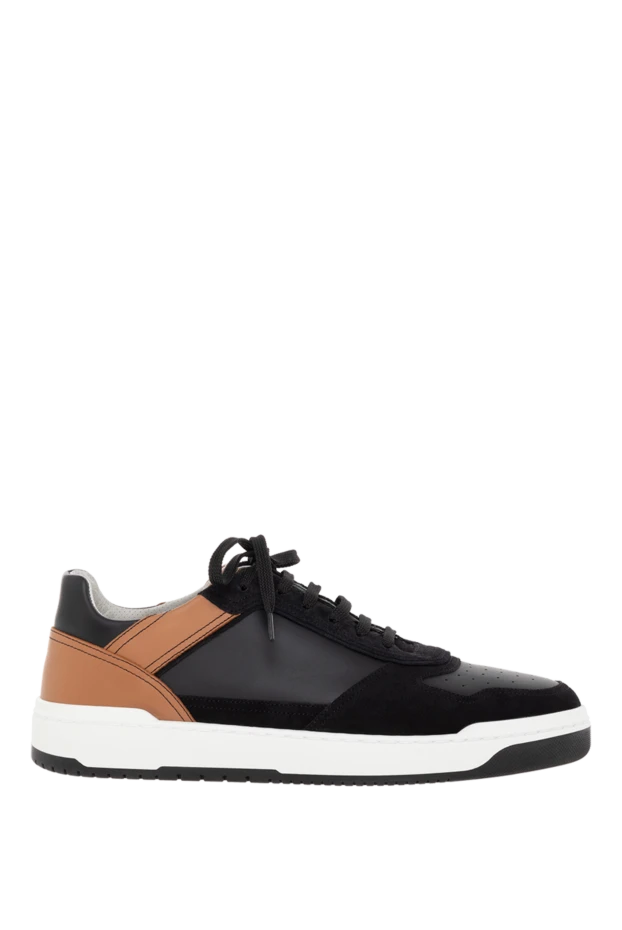 Brunello Cucinelli basket sneakers in semi-gloss calfskin and washed suede 185134 - photo 1
