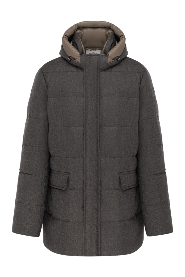 Gallotti men's gray down jacket with wool hood 185138 - photo 1