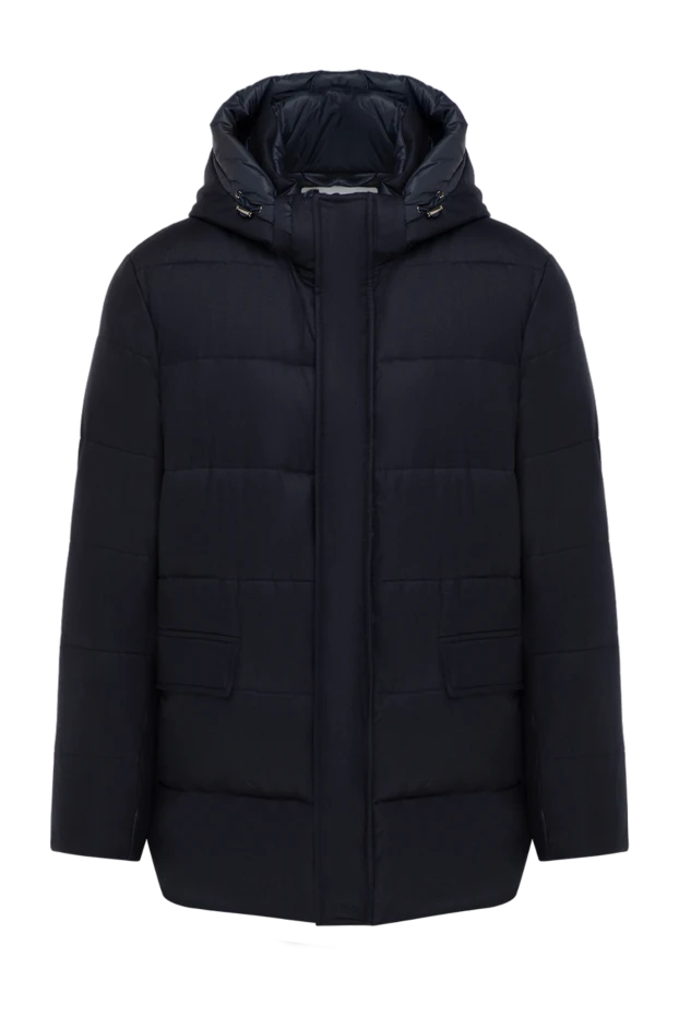 Gallotti men's blue down jacket with wool hood 185139 - photo 1