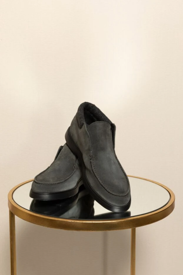 Лофери чоловічі замшеві сірі - фото 2