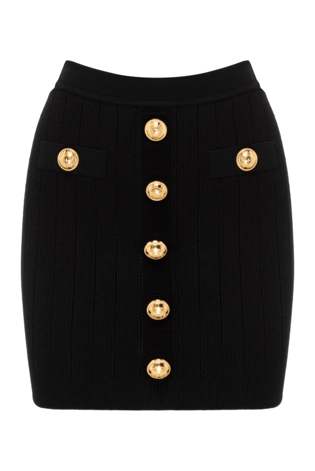 Balmain black mini skirt with golden buttons 185181 - photo 1