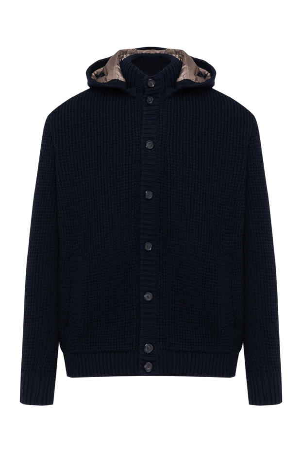 Ferrante men's blue cardigan with hood 185193 - photo 1