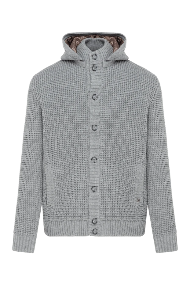 Ferrante men's gray cardigan with hood 185195 - photo 1