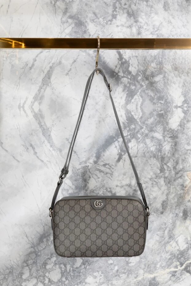 Gucci small men's shoulder bag ophidia gray 185220 - photo 3