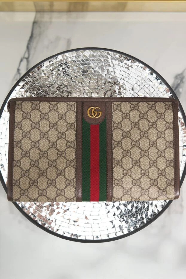 Gucci ophidia clutch with gg symbol brown 185227 - photo 2