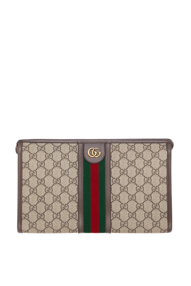 Gucci клатч ophidia із символом gg коричневий 185227 - фото 1