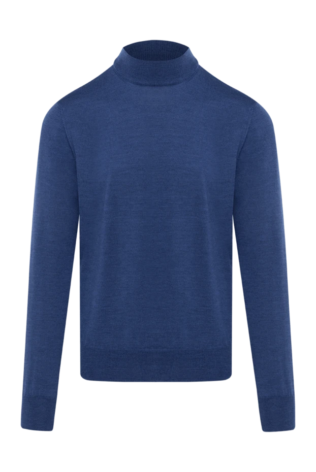 Cesare di Napoli long sleeve jumper for men, blue, wool 185251 - photo 1