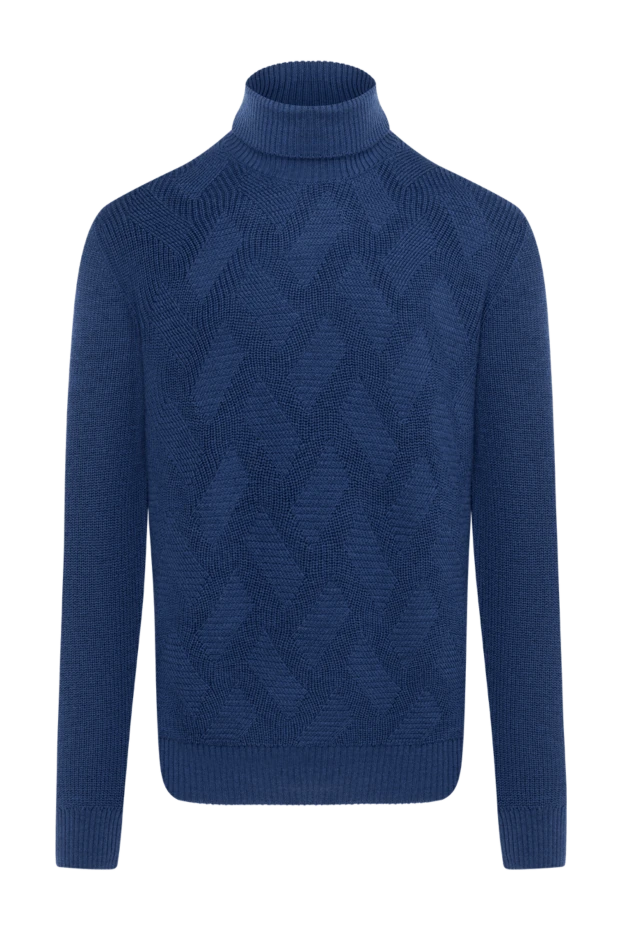 Cesare di Napoli golf blue men's wool in diamonds 185256 - photo 1