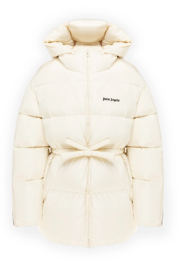 Palm Angels white down jacket for women with a belt 185297 - photo 1