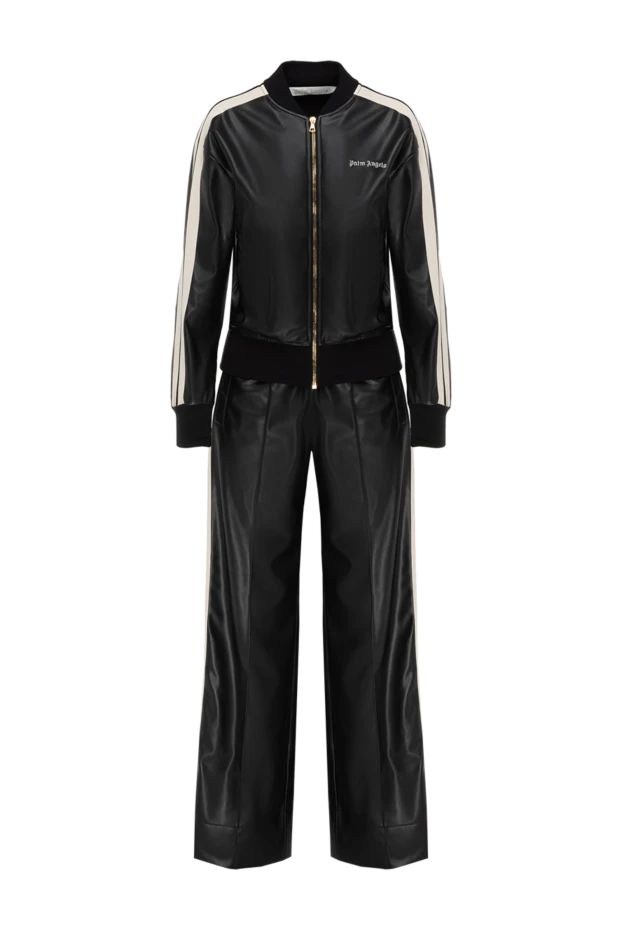 Palm Angels women's leather suit black with white stripes 185298 - photo 1