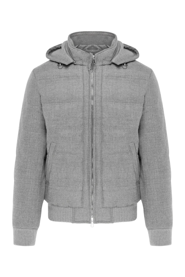 Enrico Mandelli men's gray wool jacket with hood 185308 - photo 1