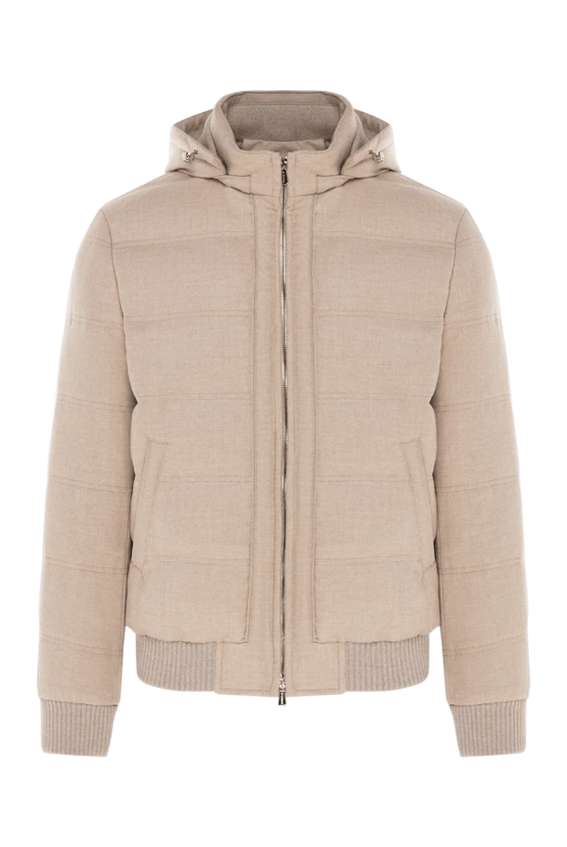 Enrico Mandelli men's beige wool jacket with hood 185309 - photo 1