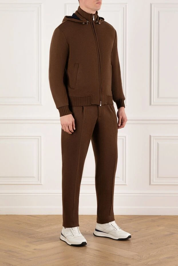 Enrico Mandelli brown men's cashmere tracksuit 185318 - photo 3