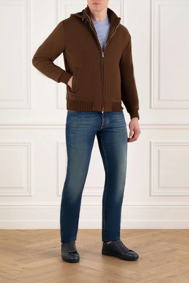 Enrico Mandelli men's brown cashmere sweatshirt 185319 - photo 2