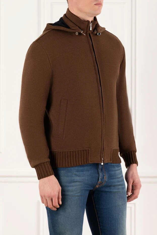 Enrico Mandelli men's brown cashmere sweatshirt 185319 - photo 3