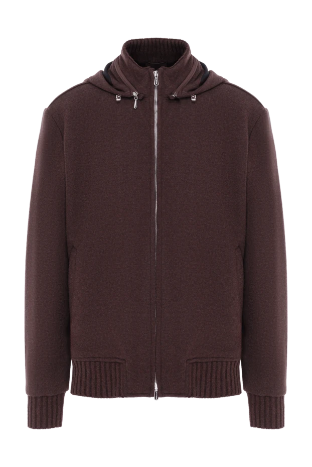 Enrico Mandelli cashmere jacket with hood and zipper in burgundy color 185323 - photo 1