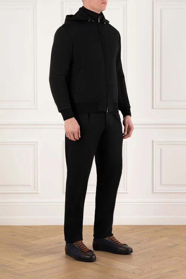 Enrico Mandelli black cashmere walking suit with hood 185326 - photo 3