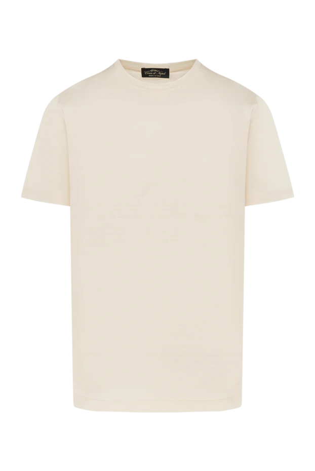 Cesare di Napoli men's beige cotton t-shirt 185339 - photo 1