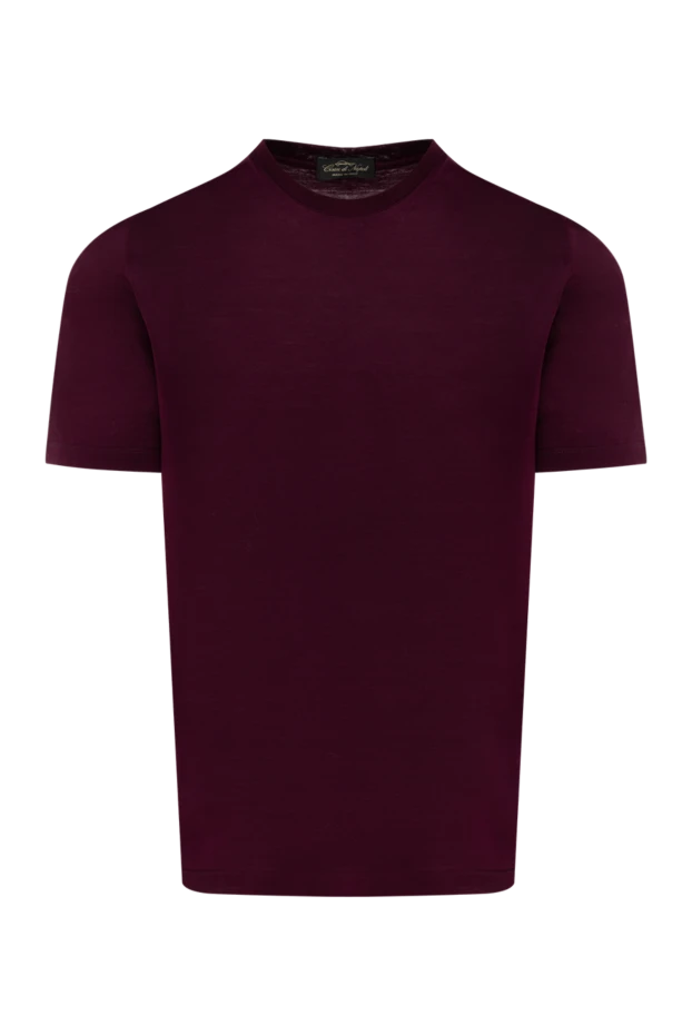 Cesare di Napoli men's burgundy cotton t-shirt 185346 - photo 1