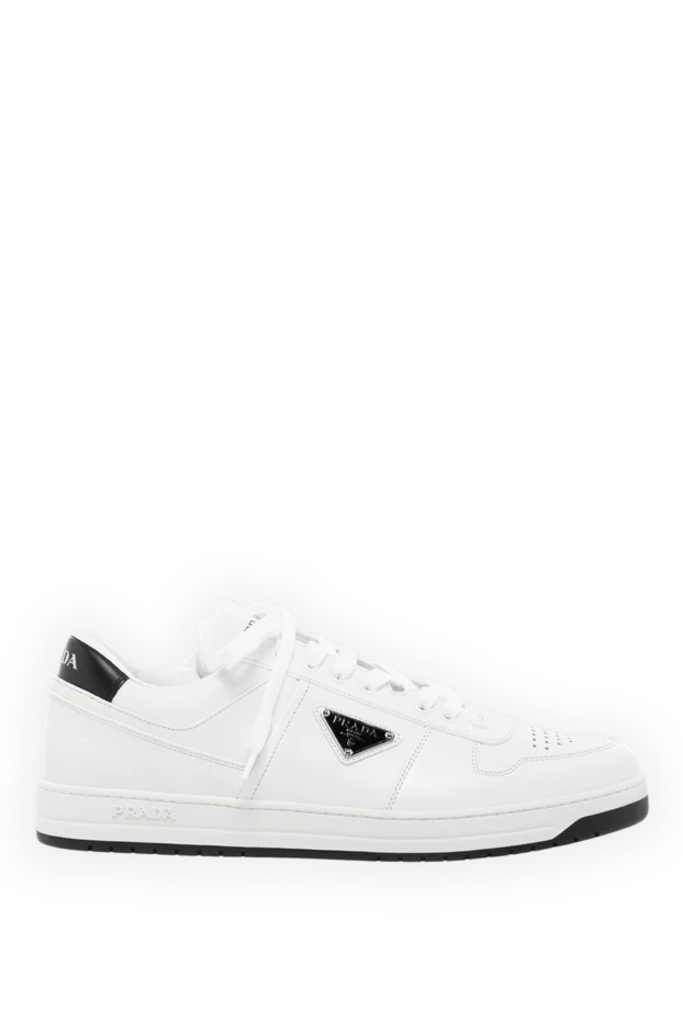 Prada men's leather sneakers white 185372 - photo 1