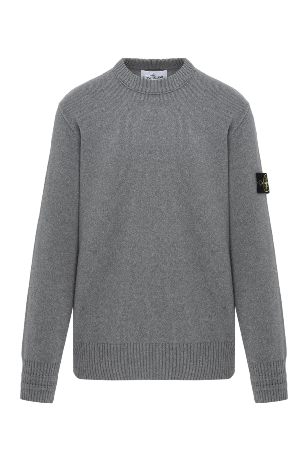 Stone Island men's gray jumper with logo 185384 - photo 1