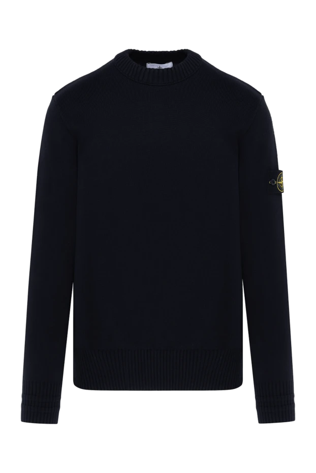 Stone Island джемпер чоловічий синій з логотипом 185387 - фото 1