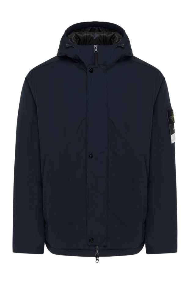 Stone Island мужская куртка синяя с капюшоном 185389 - фото 1