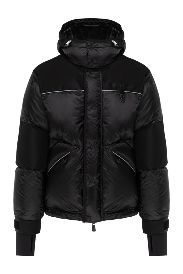 Moncler men's black jacket with logo 185394 - photo 1